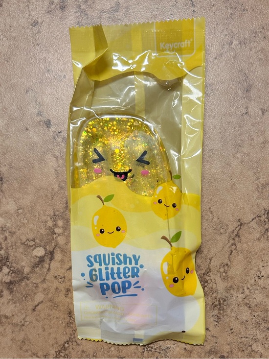 Keycraft Other - Keycraft Squishy Glitter Pop - Lemon Yellow Popsicle
